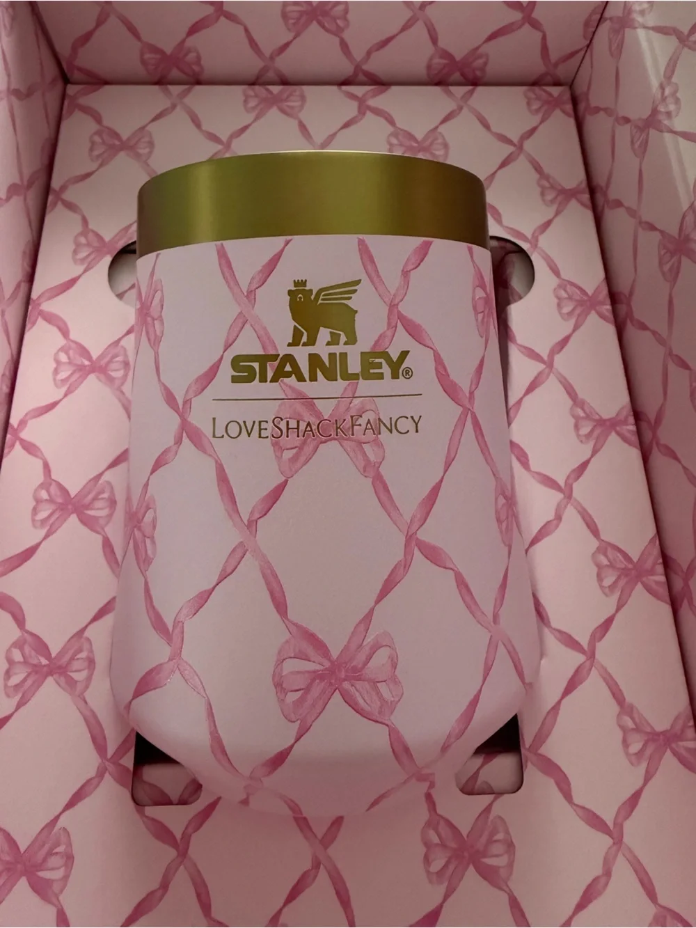 Stanley LoveShackFancy Baby Bow The Reserve Wine Tumbler, 11oz NWT